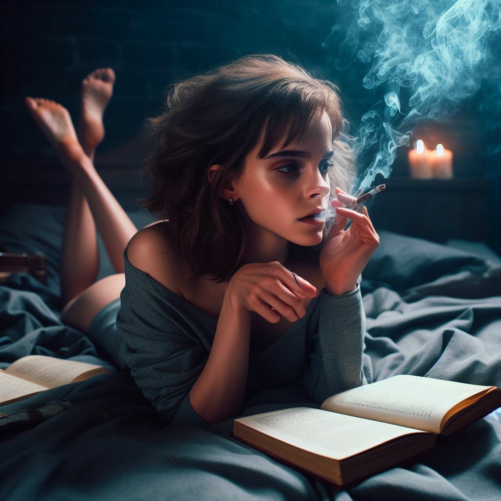 Emma Watson - Hermione - Smoking Fetish AI Art — 34