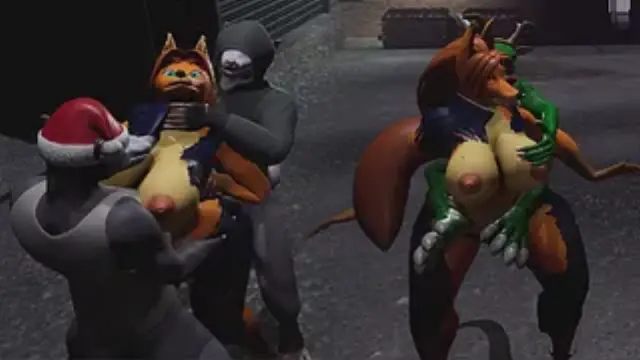 Hot MILF Fury Officer Gangbang in the Night by Huge Dick Boys